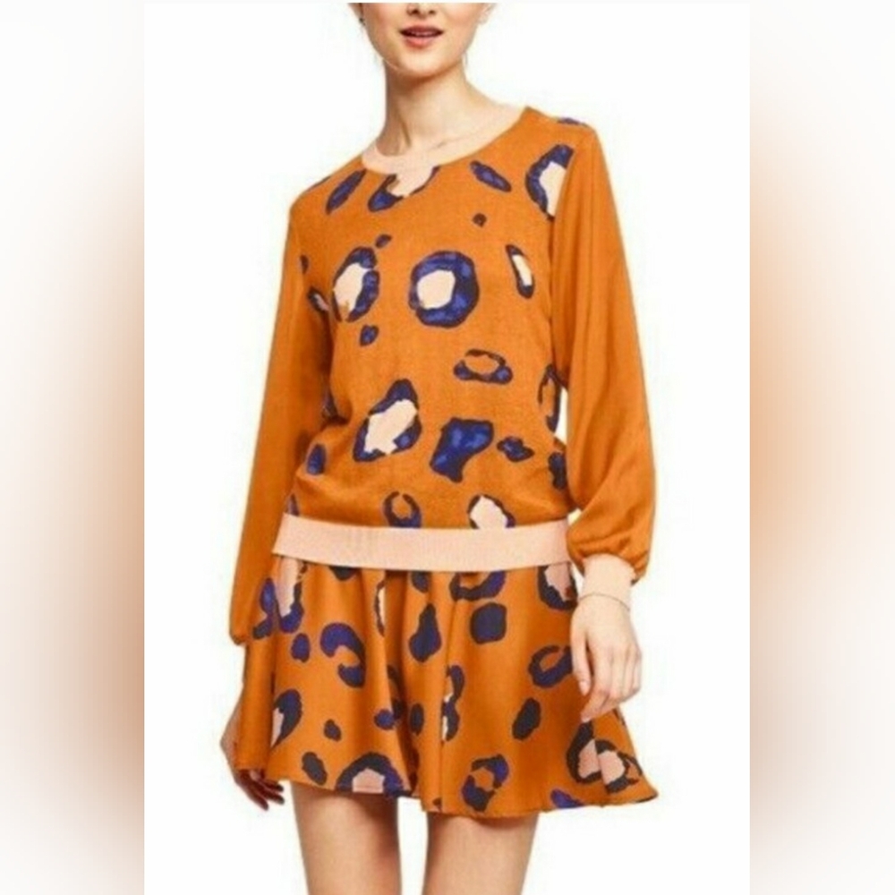 3.1 Phillip Lim Women's Long Sleeve Leopard Print Blouse Size Small